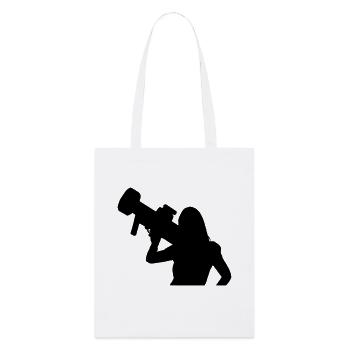 sexy_girl_gun3 - Stanley/Stella Organic Tote Bag - white - Front