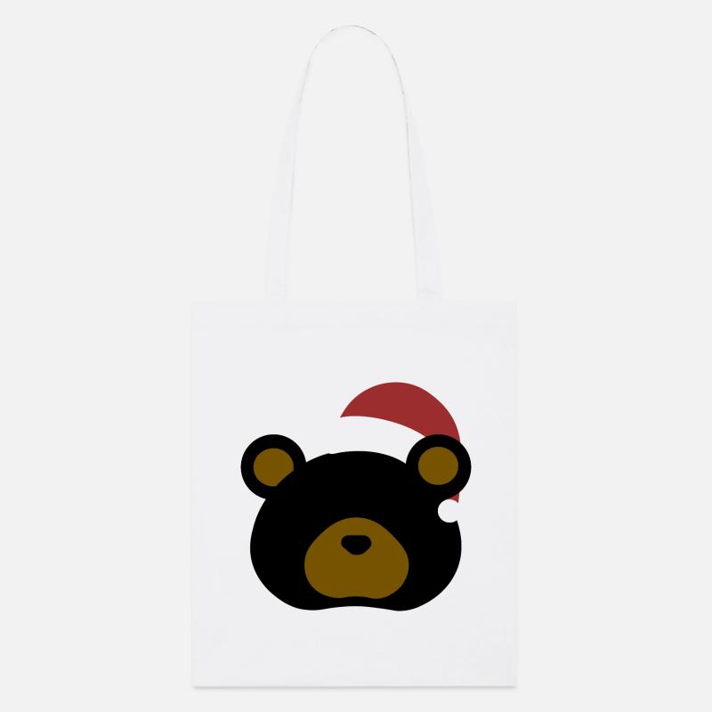 Black bear- Christmas edition - Stanley/Stella Bio-Stoffbeutel - Weiß