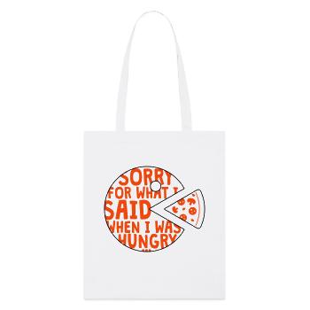 désolé pour ce que j’ai dit quand j’avais faim - 2 Couleurs - Tote bag bio Stanley/Stella - blanc - Devant