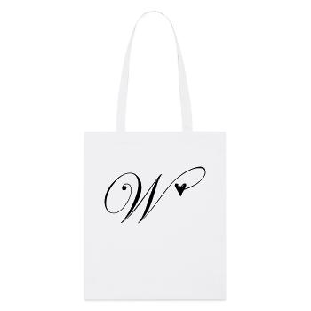 Monogramme W Vigne Coeur - Tote bag bio Stanley/Stella - blanc - Devant