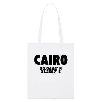 Le Caire - Design avec coordonnées - Tote bag bio Stanley/Stella - blanc - Devant