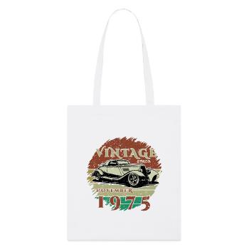 50ème Anniversaire - Classique - Millésime depuis 11/1975 - Tote bag bio Stanley/Stella - blanc - Devant