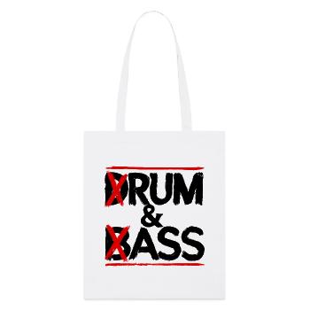 Drum & Bass / Rum & Ass Drummer Band Musik - Stanley/Stella Bio-Stoffbeutel - Weiß - Vorne