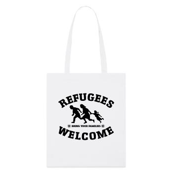 refugees welcome original - Stanley/Stella Bio-Stoffbeutel - Weiß - Vorne