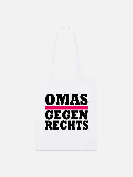 Omas Gegen Rechts - Stanley/Stella Bio-Stoffbeutel - Weiß