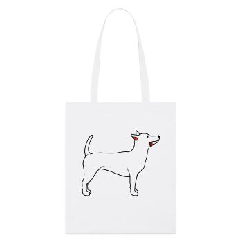 Dear dog sticks out his tongue happily - Stanley/Stella Organic Tote Bag - white - Front