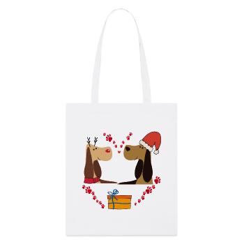 Le bonheur de Noël - Tote bag bio Stanley/Stella - blanc - Devant