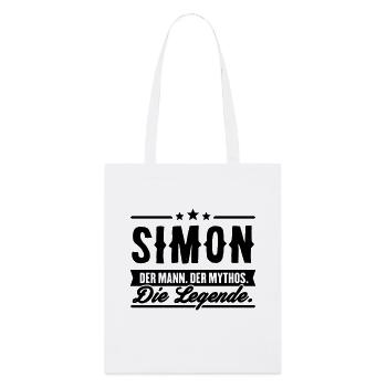 Man Myth Legend Simon - Tote bag bio Stanley/Stella - blanc - Devant