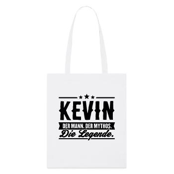 Man Myth Legend Kevin - Stanley/Stella Organic Tote Bag - white - Front