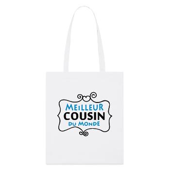 Meilleur COUSIN du monde (2c) - Stanley/Stella Organic Tote Bag - white - Front