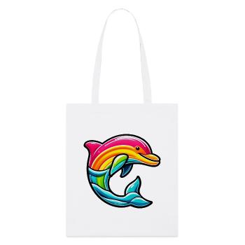 Dolphin - Stanley/Stella Organic Tote Bag - white - Front