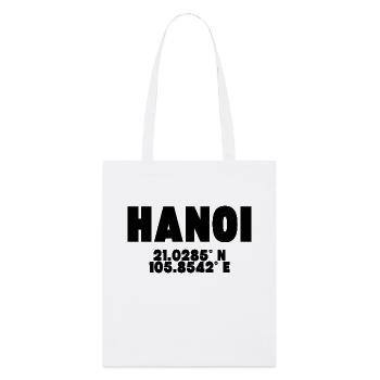 Hanoi - Design avec coordonnées - Tote bag bio Stanley/Stella - blanc - Devant