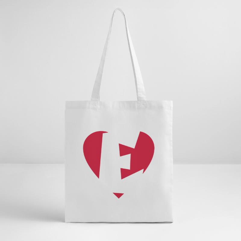 I love E - Herz E - Buchstabe E Stanley/Stella Bio-Stoffbeutel