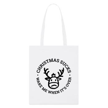 Christmas Sucks - Stanley/Stella Organic Tote Bag - white - Front