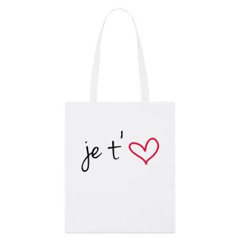 Je t'aime - Stanley/Stella Organic Tote Bag - white - Front