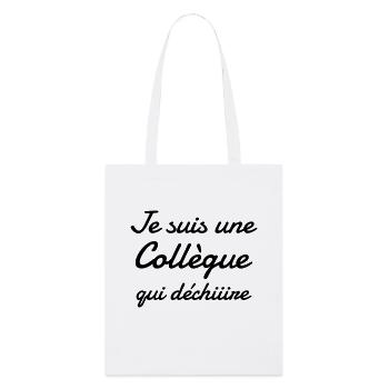 collègue / entreprise / travail / bureau - Tote bag bio Stanley/Stella - blanc - Devant