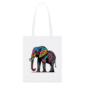 Elefant - Stanley/Stella Bio-Stoffbeutel - Weiß - Vorne