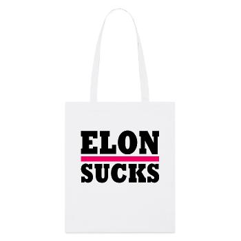 Elon sucks - Stanley/Stella Organic Tote Bag - white - Front