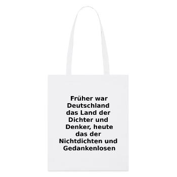 Dichter und Denker? - Stanley/Stella Bio-Stoffbeutel - Weiß - Vorne