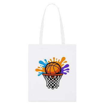 Basketball Splash Dunk Design graphique - Tote bag bio Stanley/Stella - blanc - Devant