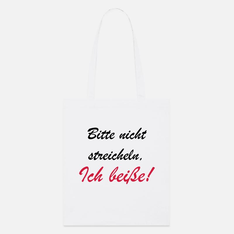 Bitte nicht streicheln - Stanley/Stella Bio-Stoffbeutel - Weiß