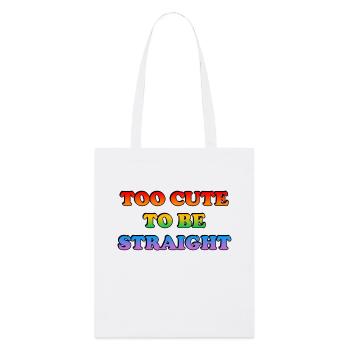 Trop mignon pour être hétéro - Tote bag bio Stanley/Stella - blanc - Devant
