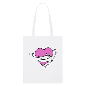 Love yourself more everyday - Stanley/Stella Organic Tote Bag - white - Front
