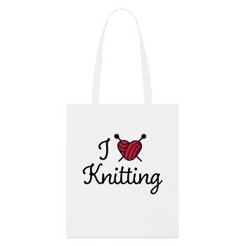 Tricoter - Tote bag bio Stanley/Stella - blanc - Devant