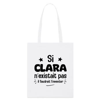 Wenn es Clara nicht gäbe, müssten wir sie erfinden. - Stanley/Stella Bio-Stoffbeutel - Weiß - Vorne
