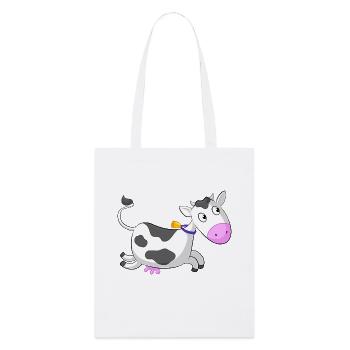 Galloping comique de vache - Tote bag bio Stanley/Stella - blanc - Devant