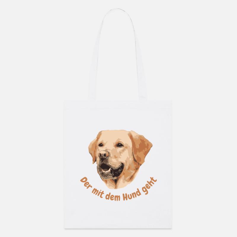 Labrador. Der mit dem Hund geht - Stanley/Stella Bio-Stoffbeutel - Weiß