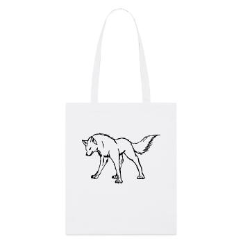 wolf - Stanley/Stella Bio-Stoffbeutel - Weiß - Vorne