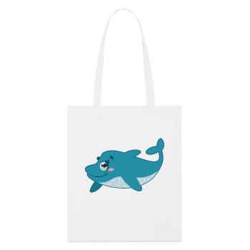 Süßer Delfin mit Rand - Stanley/Stella Bio-Stoffbeutel - Weiß - Vorne