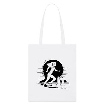 Runner Drawing - Stanley/Stella Organic Tote Bag - white - Front