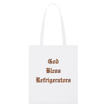GodBlessRefrigerators - Stanley/Stella Organic Tote Bag - white - Front