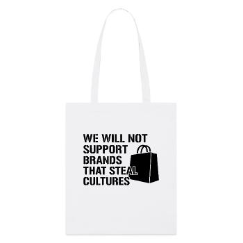 Nous ne soutiendrons pas les marques qui volent des cultures - Tote bag bio Stanley/Stella - blanc - Devant