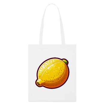 Zitrone Pop Art Gelb - Stanley/Stella Bio-Stoffbeutel - Weiß - Vorne