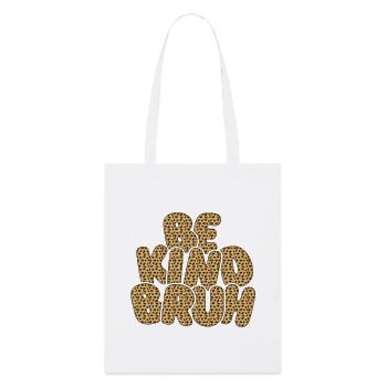 Be Kimbo Brown Leopard Texte - Tote bag bio Stanley/Stella - blanc - Devant