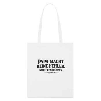 Dad Makes No Mistakes Gift Saying - Stanley/Stella Organic Tote Bag - white - Front
