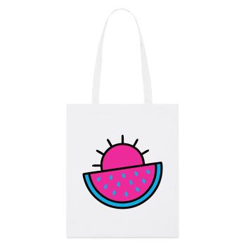 Watermelon Sun 90s Pop Art - Stanley/Stella Organic Tote Bag - white - Front
