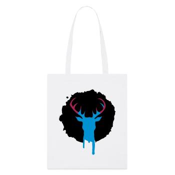 Deer patch graffiti - Stanley/Stella Organic Tote Bag - white - Front