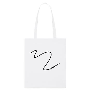 Needle with thread - Stanley/Stella Organic Tote Bag - white - Front