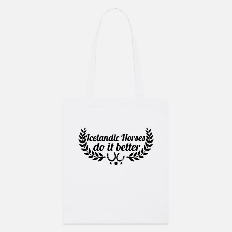 Icelandic horses - Isländer - Stanley/Stella Bio-Stoffbeutel - Weiß