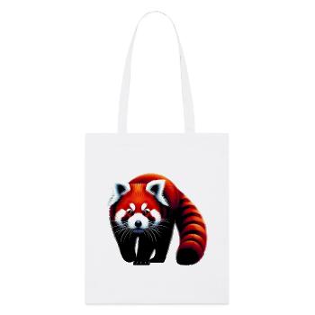 Panda roux - Tote bag bio Stanley/Stella - blanc - Devant