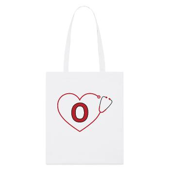Letter o Stethoscope - Stanley/Stella Organic Tote Bag - white - Front