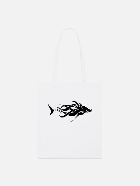 Fisch Tribal - Stanley/Stella Bio-Stoffbeutel - Weiß