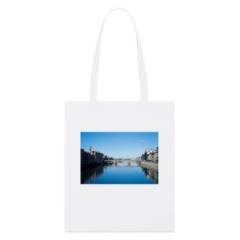 Ponts de Florence Italie V - Tote bag bio Stanley/Stella - blanc - Devant