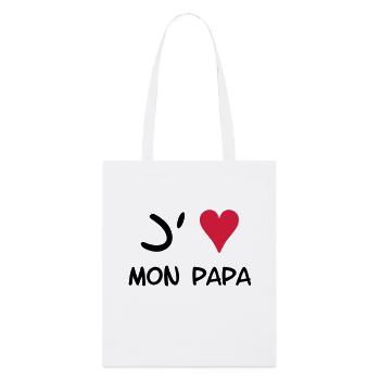 J'aime mon papa! - Stanley/Stella Organic Tote Bag - white - Front