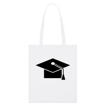 doctoral cap - Stanley/Stella Organic Tote Bag - white - Front