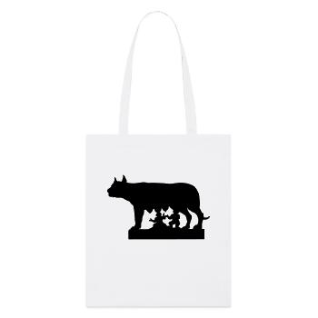 she-wolf romulus remus italian symbol of rome ital - Stanley/Stella Organic Tote Bag - white - Front